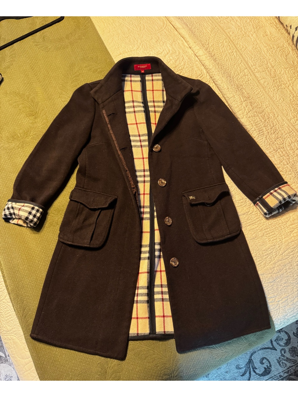 Burberry Brown Wool Coat